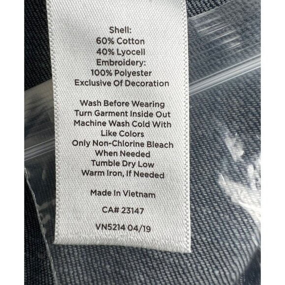 Talbots Embroidered Daisy A-Line Skirt Chambray Blue 8P - Picture 6 of 13